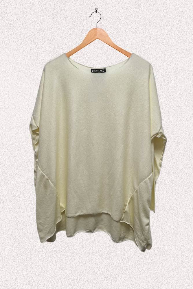 Oversized Soft Feel Slight Dip Hem Top