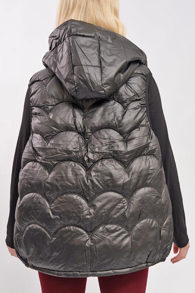 Plain Quilted Zip Up Padded Gilet