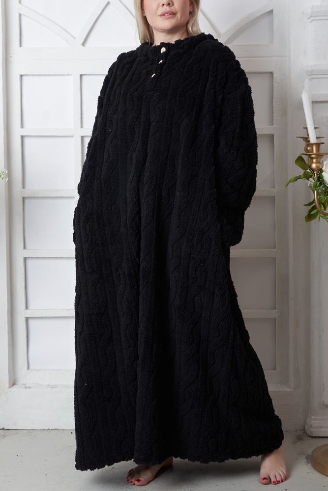 Cable Knit Pattern Longline Dress