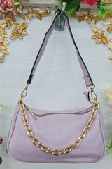 Leather Crescent Chain Bag