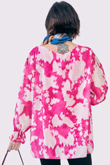 Tie Dye Print Oversized Tunic Top