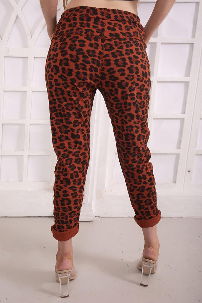 Leopard Print Viscose Trouser