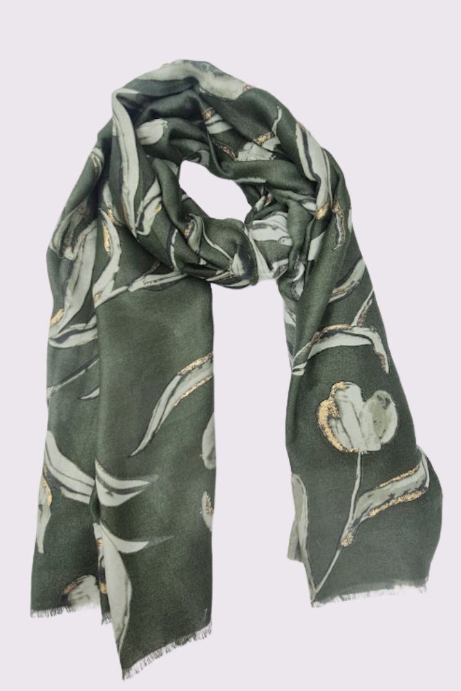 Abstract Print Cotton Scarves