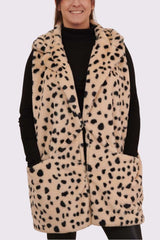 Camouflage Print Soft Feel Fux Fur Gilet