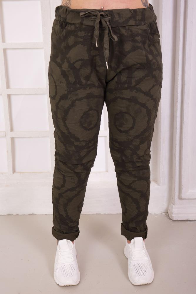 Tie Dye Print Viscose Trouser