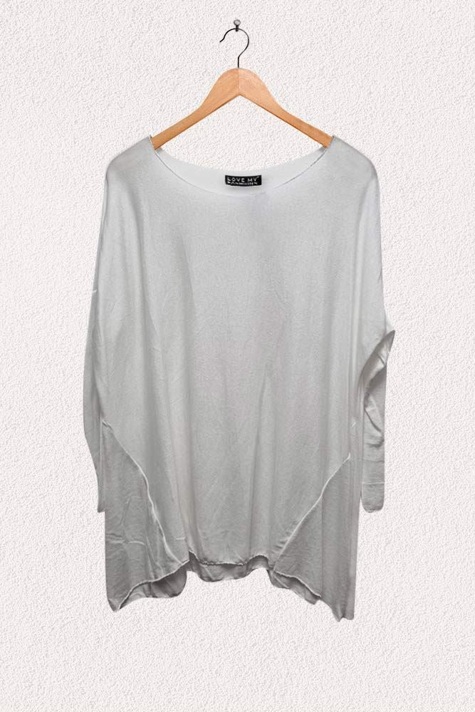 Oversized Soft Feel Slight Dip Hem Top