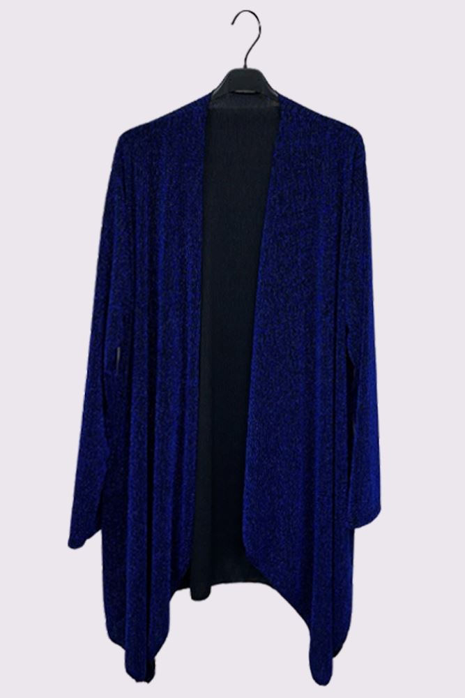 Lurex Pattern Waterfall Oversized Cardigan