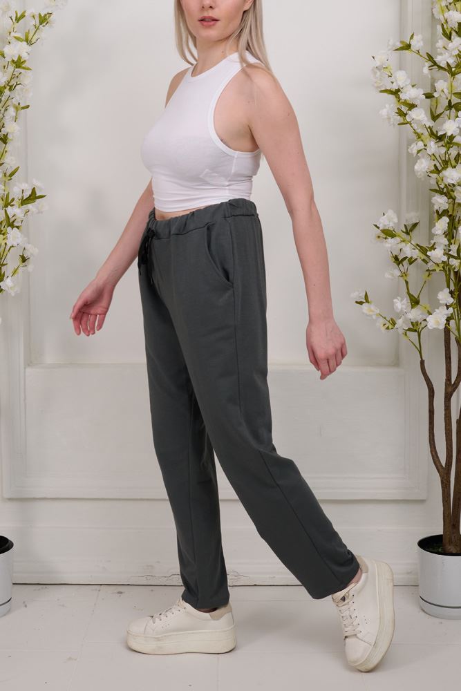 Plain Pocket Cotton Trousers