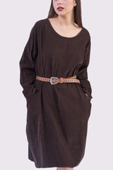 Corduroy Pocket Dress