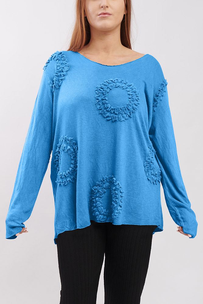 Circle Applique Cotton Top