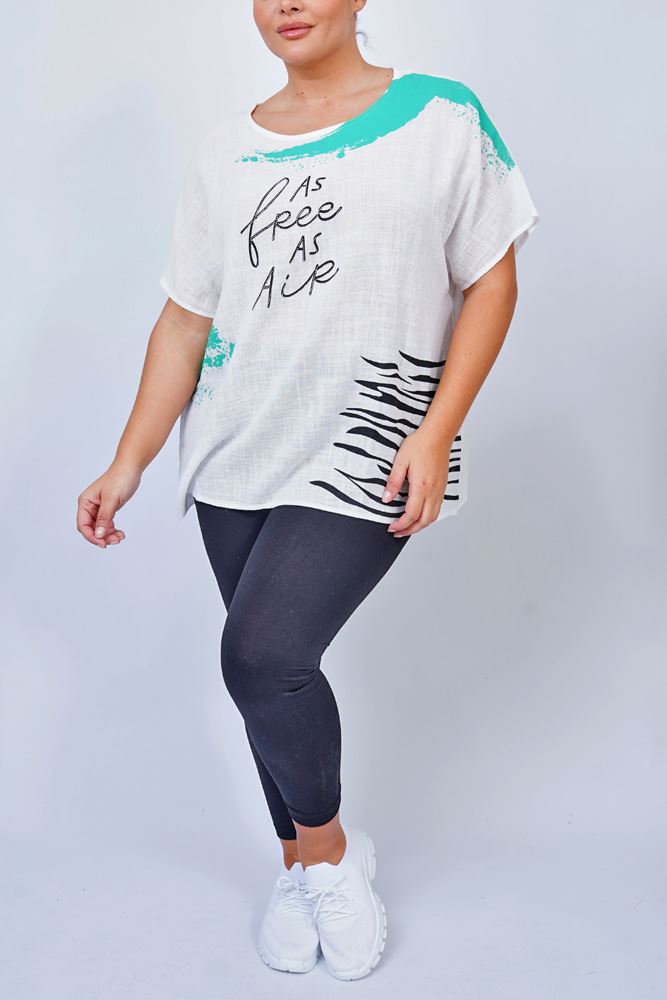 As Free As Air Print Cotton Top