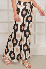 Abstract Print Wide Leg Palazzo