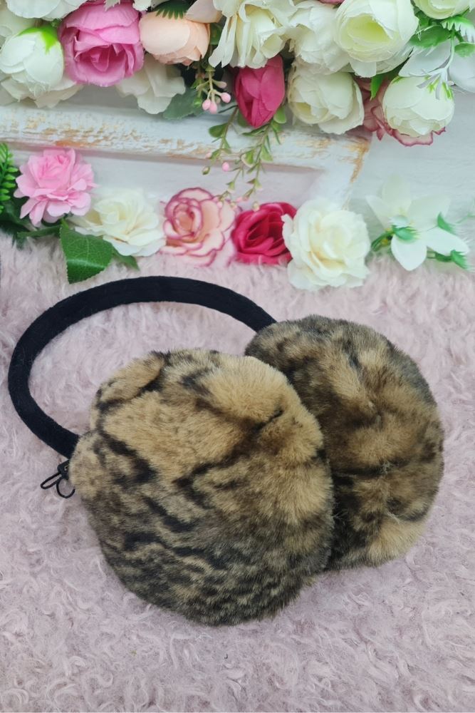 Leopard Print Faux Fur Ear Muff