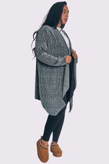 Lurex Pattern Waterfall Oversized Cardigan