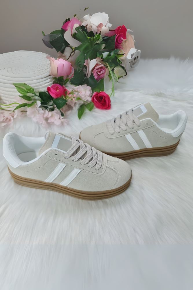 Stripe Lace Up Trainer