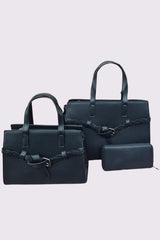 Belted Two Handle Shoulder Bag Set