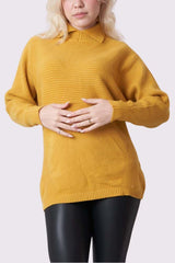 Plain Ribbed Collar Jumper