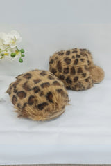 Leopard Print Faux Fur Slipper