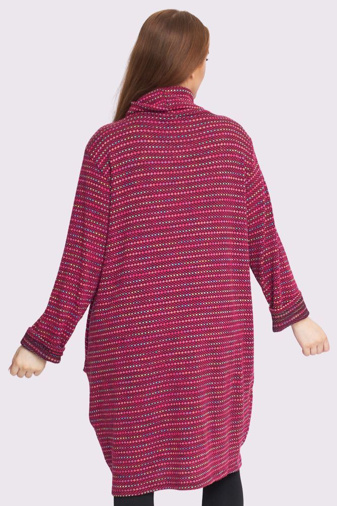 Multicoloured Stripes Front Pockets Dress