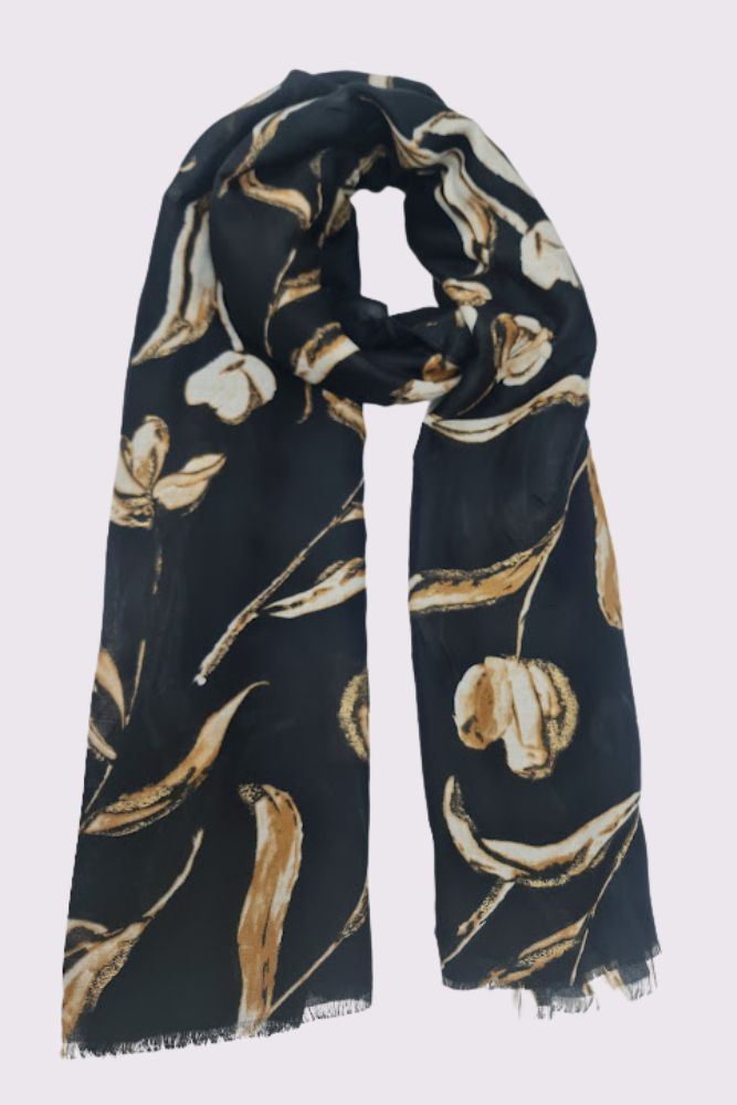 Abstract Print Cotton Scarves