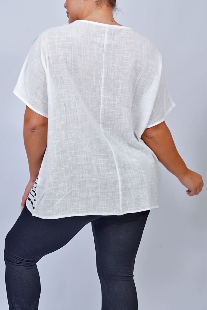 As Free As Air Print Cotton Top