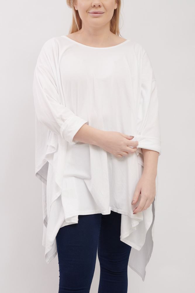 Plain Hanky Hem Cotton Top