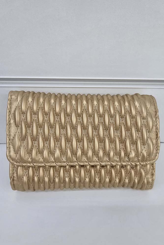 Stripe Quilted Hand Bag