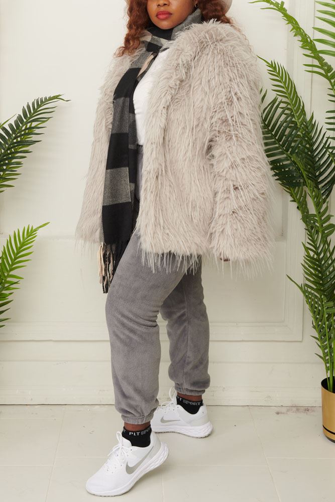 Shaggy Faux Fur Cardigan