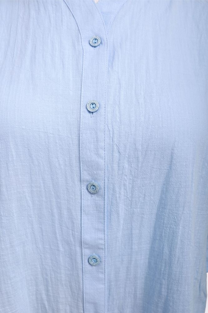 Plain Button Up Cotton Shirt