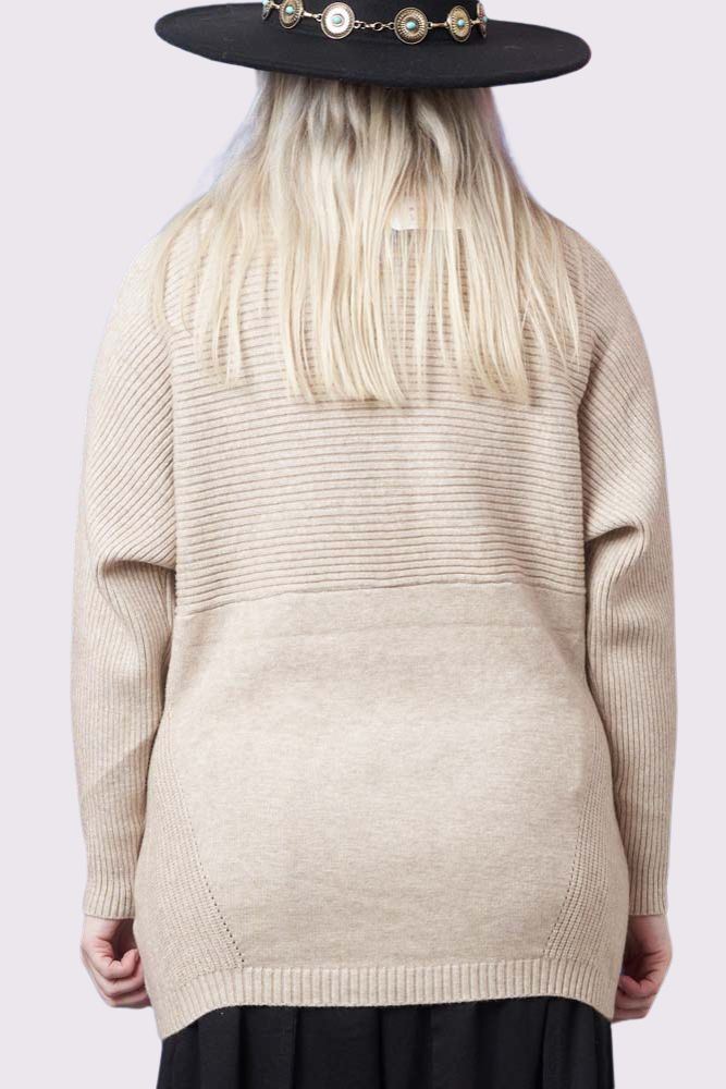 Plain Ribbed Collar Jumper