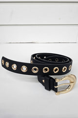 Leather Eyelet Belt