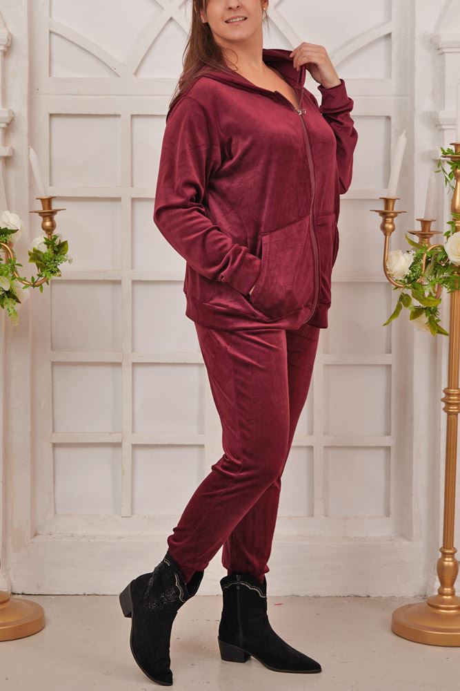 Plain Zip Up Hooded Co-Ord Loungewear