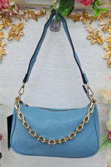 Leather Crescent Chain Bag