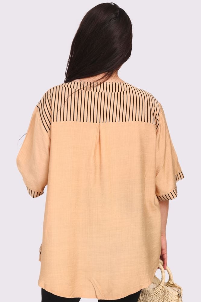 Stripe Print Cotton Top