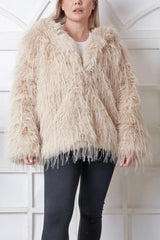 Shaggy Faux Fur Cardigan