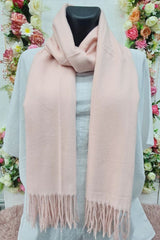 Plain Soft Feel Tassel Scarves