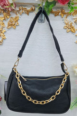 Leather Crescent Chain Bag