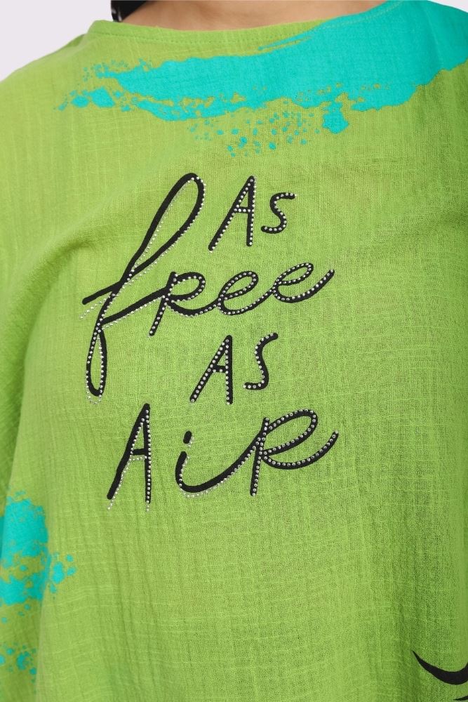 As Free As Air Print Cotton Top