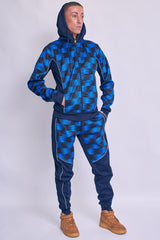 Check Print Zip Through Tracksuit