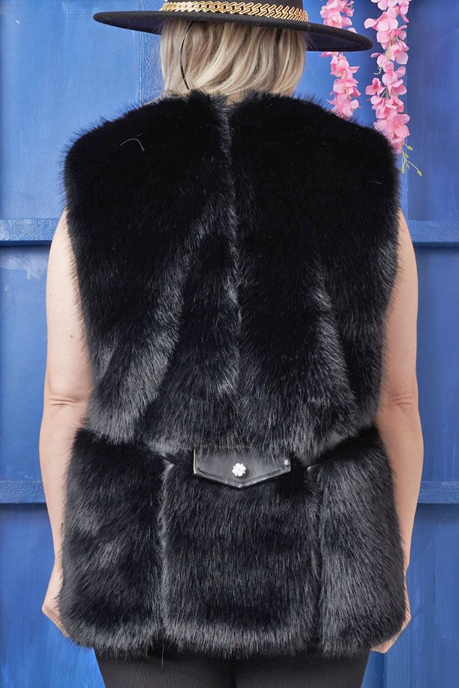 Plain Soft Feel Fux Fur Gilet