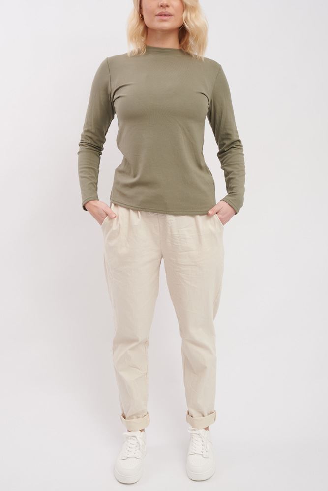 Plain Soft Knit Viscose Top