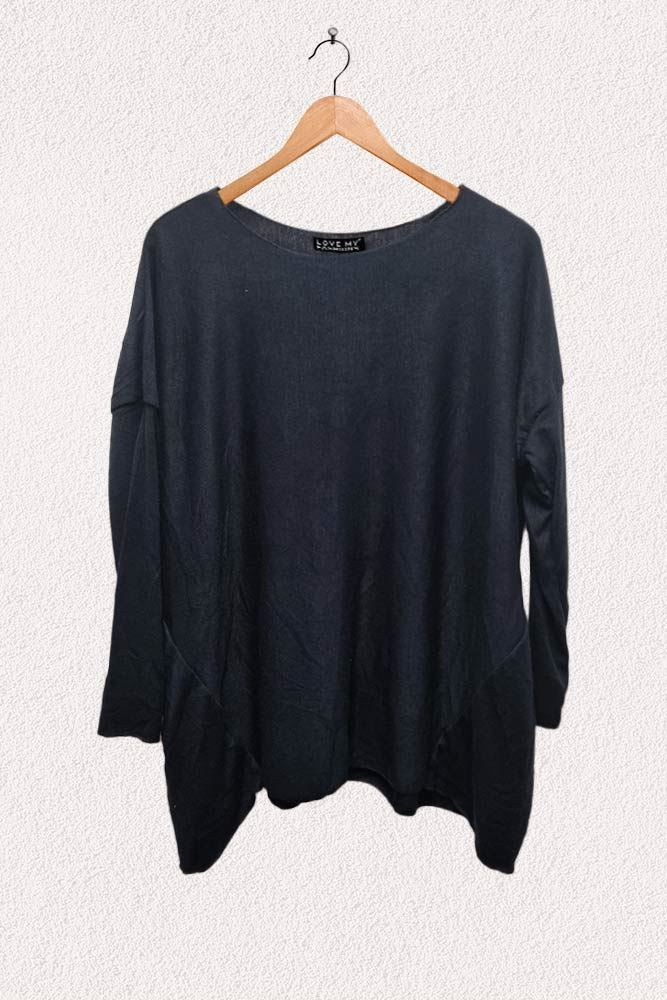 Oversized Soft Feel Slight Dip Hem Top