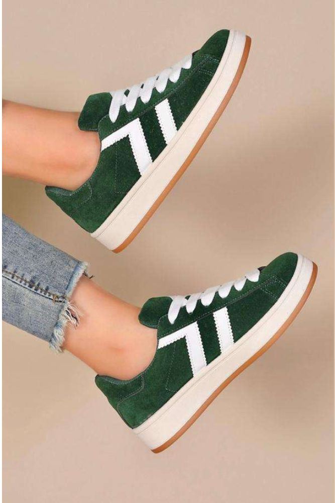 Stripe Lace Up Trainer