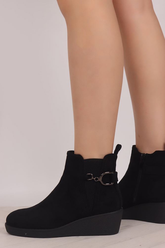 Suede Buckle Ankle Boots Boot