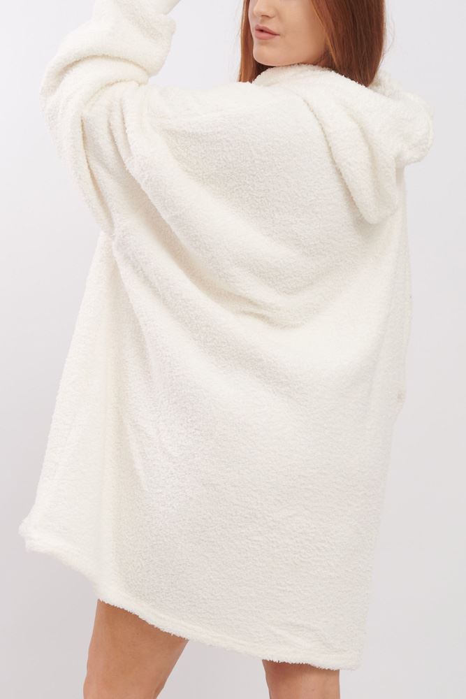 Plain Soft Feel Pocket Blanket Hoody