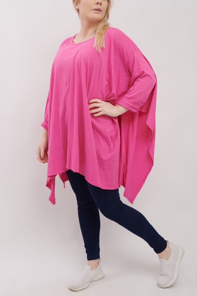 Plain Hanky Hem Cotton Top