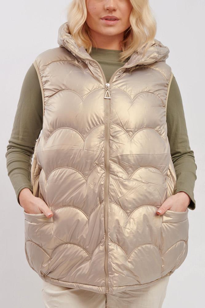 Plain Quilted Zip Up Padded Gilet